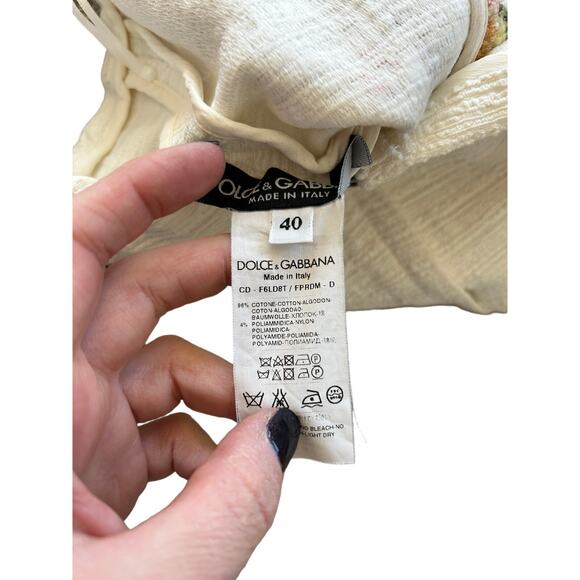 RARE Special Edition Dolce & Gabbana Cameo Coin Floral Mini Dress 40IT/S - Picture 11 of 12